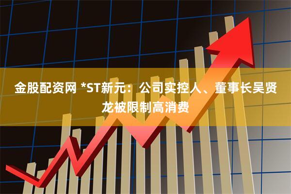 金股配资网 *ST新元：公司实控人、董事长吴贤龙被限制高消费