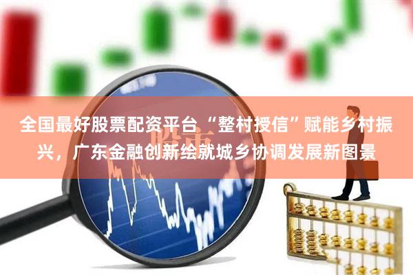 全国最好股票配资平台 “整村授信”赋能乡村振兴，广东金融创新绘就城乡协调发展新图景